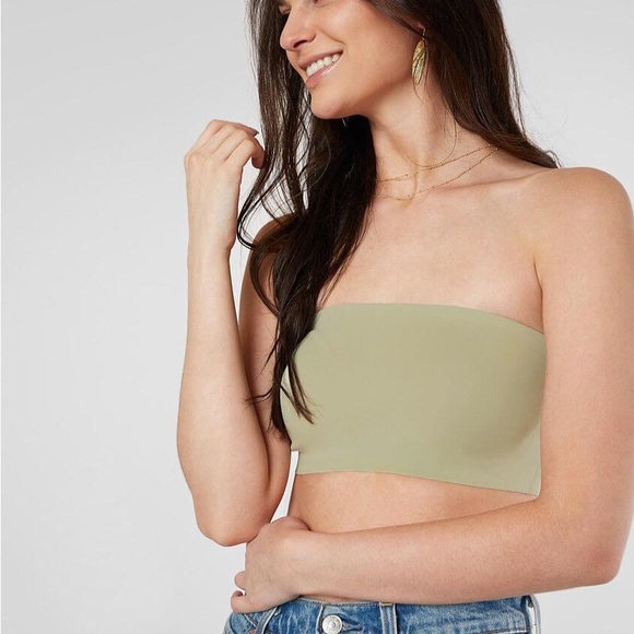 Free People Ribbed Bralette Sage Green - Picture 1 of 3